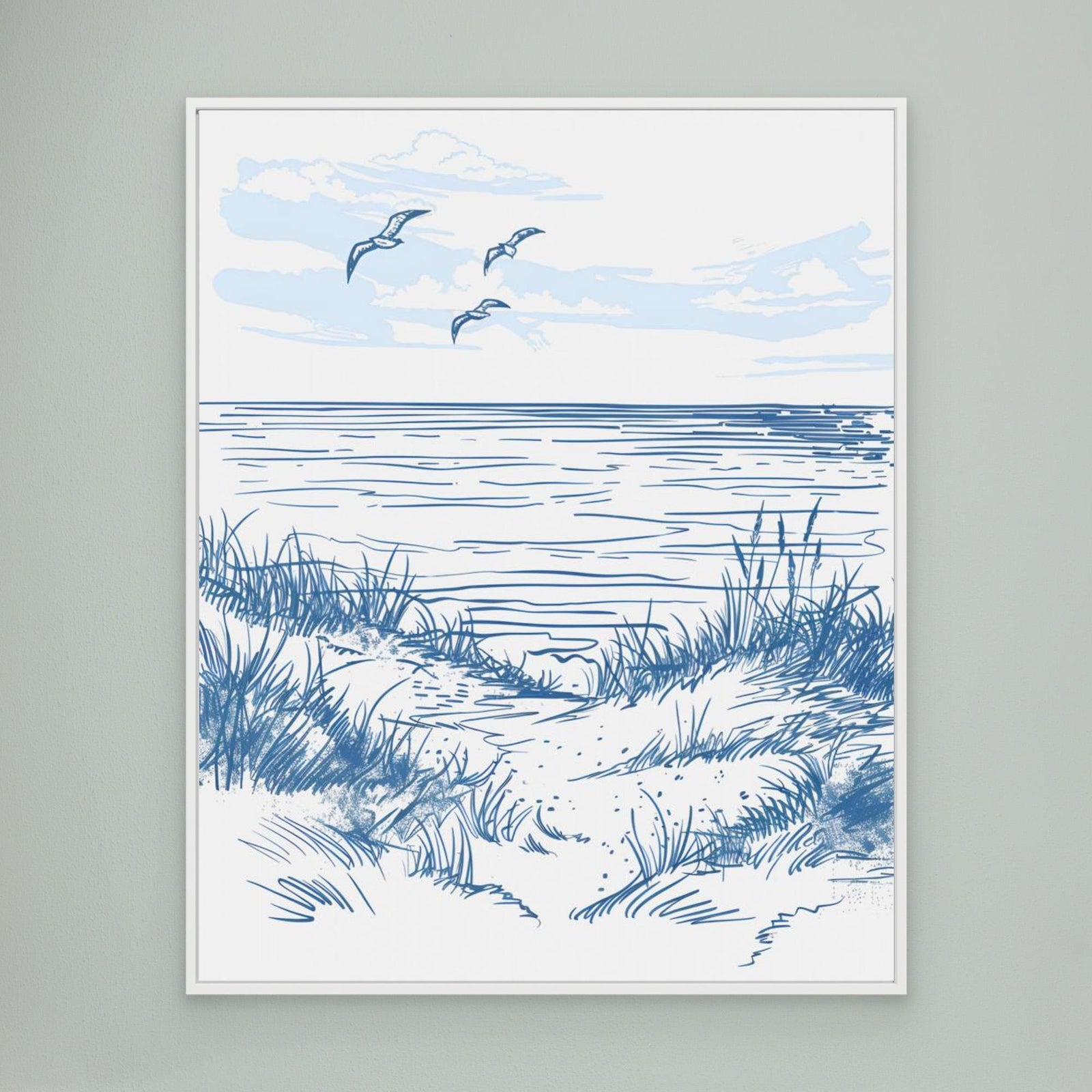Canvas Print - Seascape Sketch by Jolly And Dash
