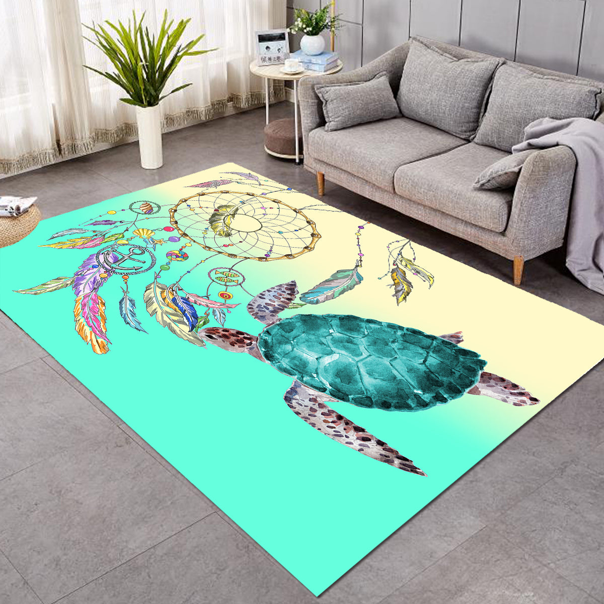 The Dreamcatcher and Sea Turtle Area Rug