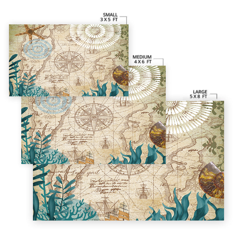 Nautical Chart Area Rug