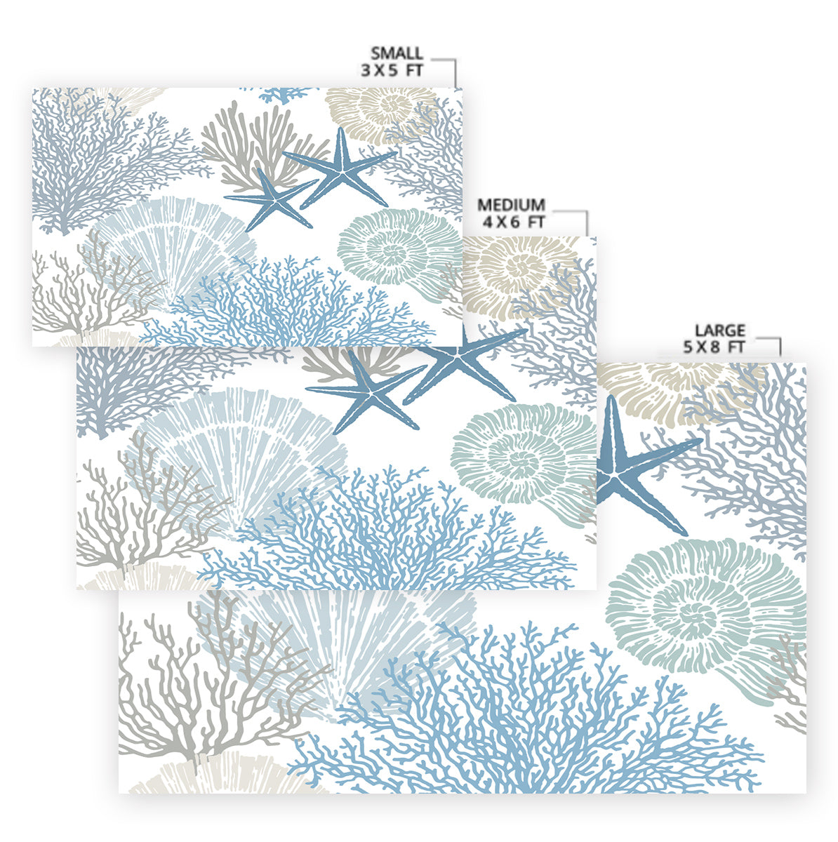 Coastal Coral Area Rug