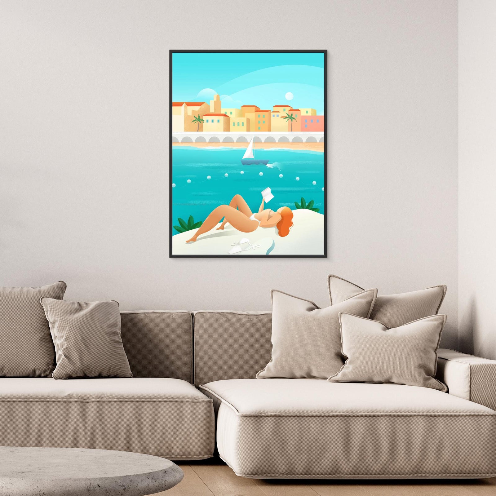 Canvas Print - Cote d'Azur by Petra Lizde