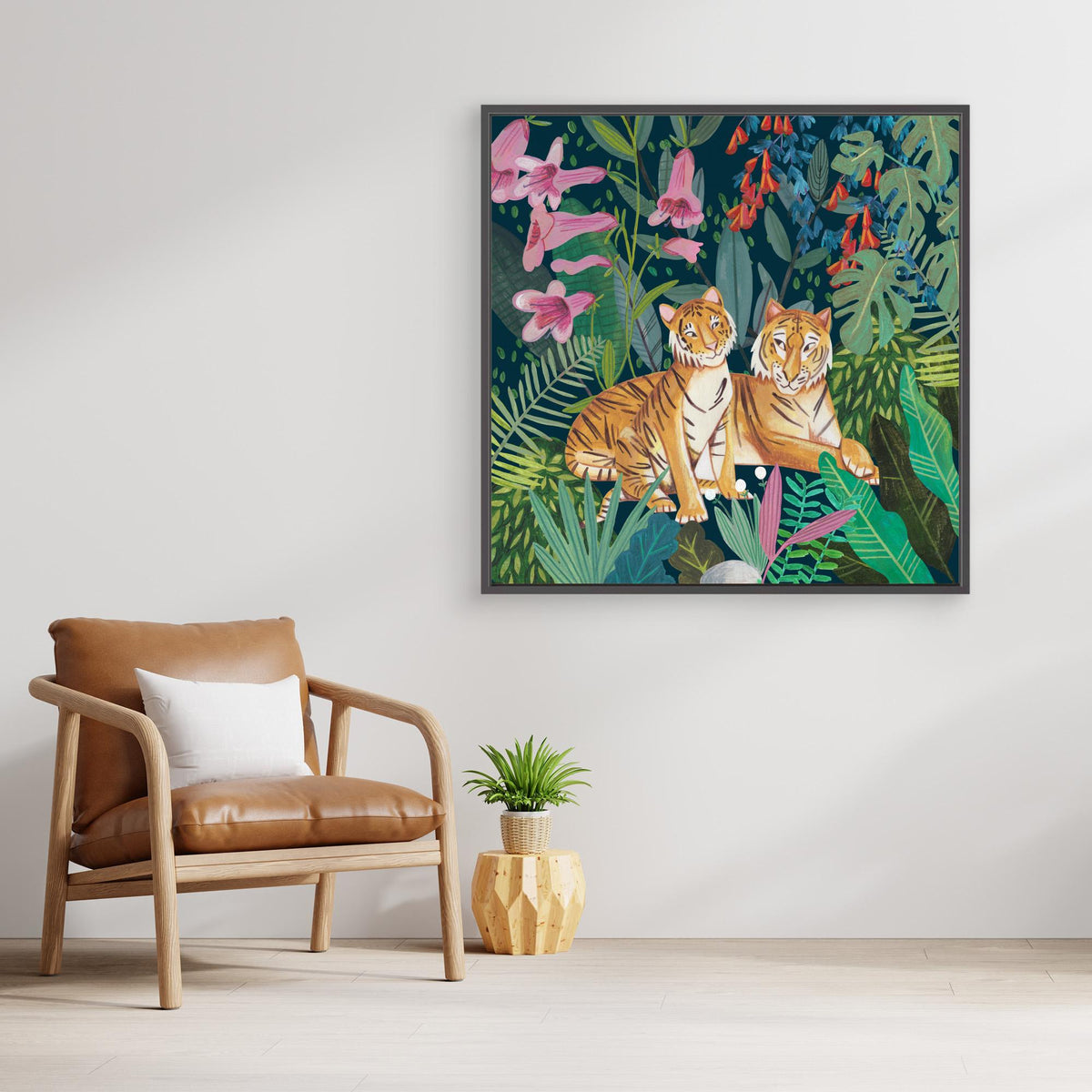 Canvas Print - Tigers in the Jungle by Caroline Bonne Müller