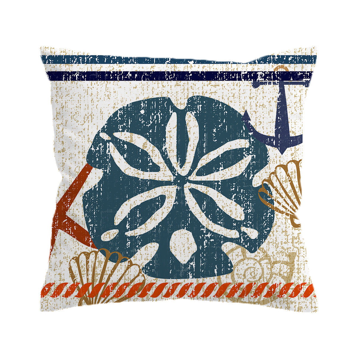 Beachy Sand Dollar Pillow Cover