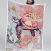 Sea Turtle Blossoms Soft Sherpa Blanket (Copy)