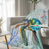 Dreamy Sea Turtle Flannel Fleece Blanket