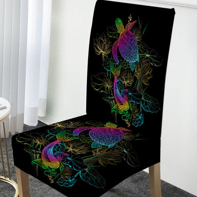 Sea Turtle and Koi Chair Cover