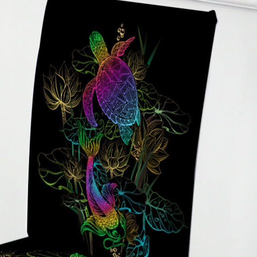 Sea Turtle and Koi Chair Cover