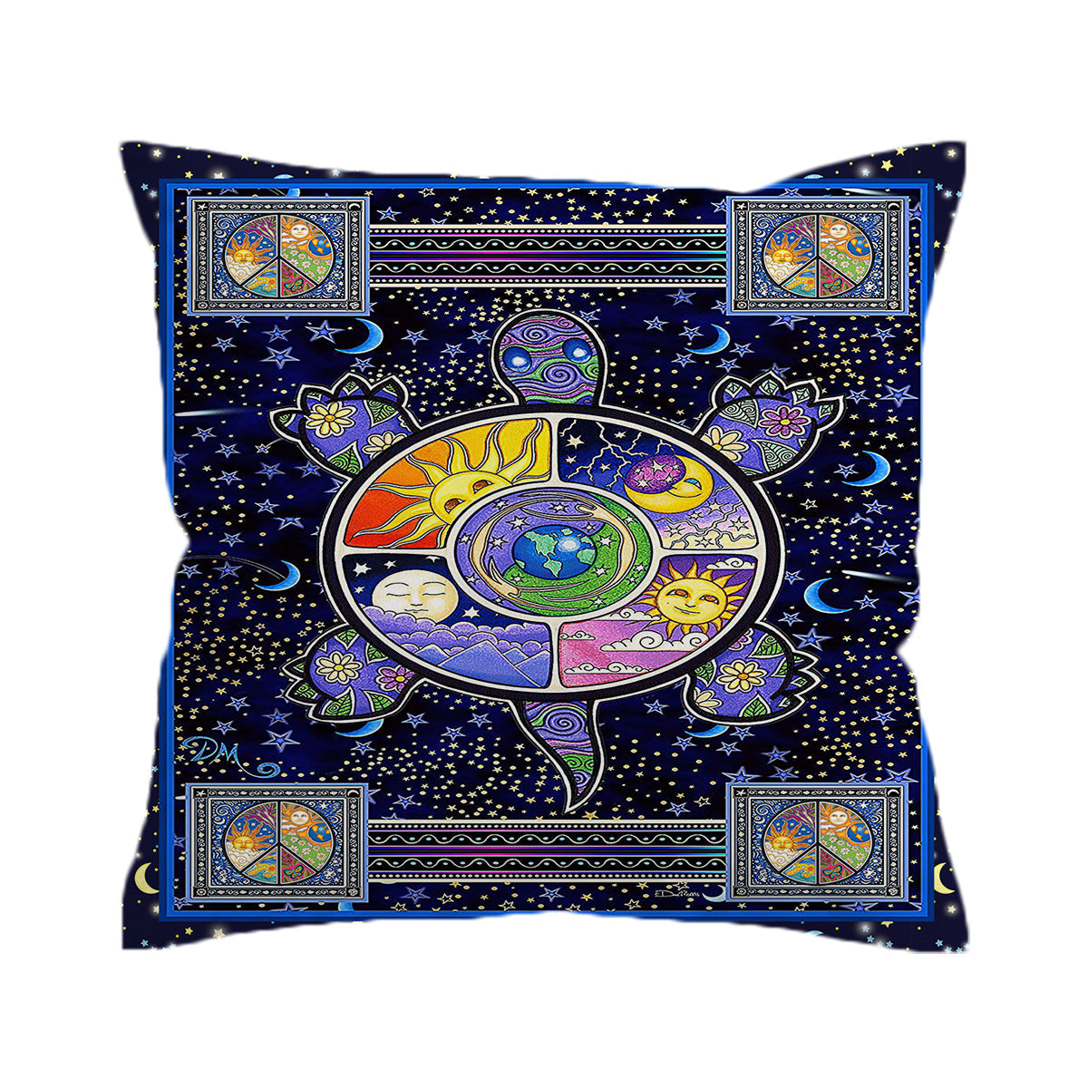 Sea Turtle World Pillow Cover