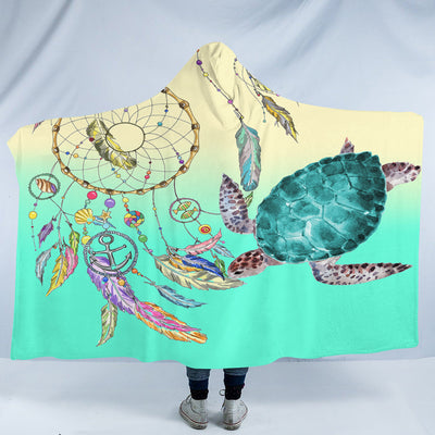 The Dreamcatcher and  Sea Turtle Hooded Blanket