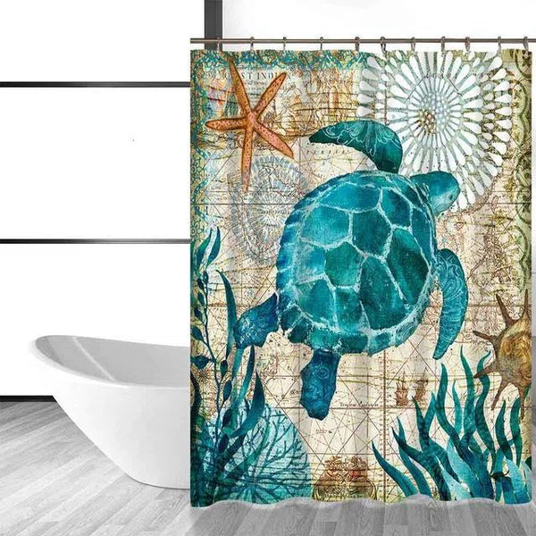 Sea Turtle Shower Curtains, Tropical Shower Curtain, Ocean Life Shower discount Curtains, Sea Turtle Bathroom Decor Beach Themed Decor Sea Life Decor