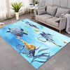 Golden Sea Turtle Bay Area Rug