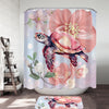 Sea Turtle Blossoms Shower Curtain