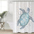 White Turtle Twist Shower Curtain