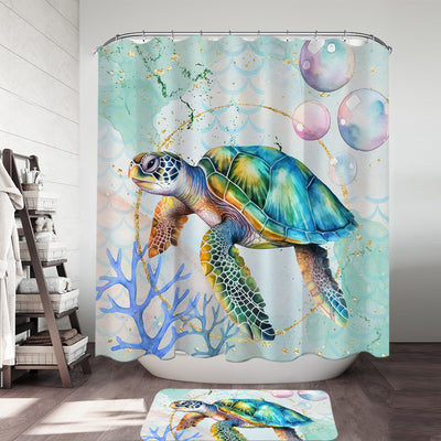 Dreamy Sea Turtle Shower Curtain