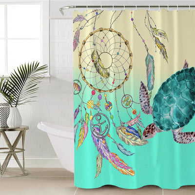 The Dreamcatcher and Sea Turtle Shower Curtain