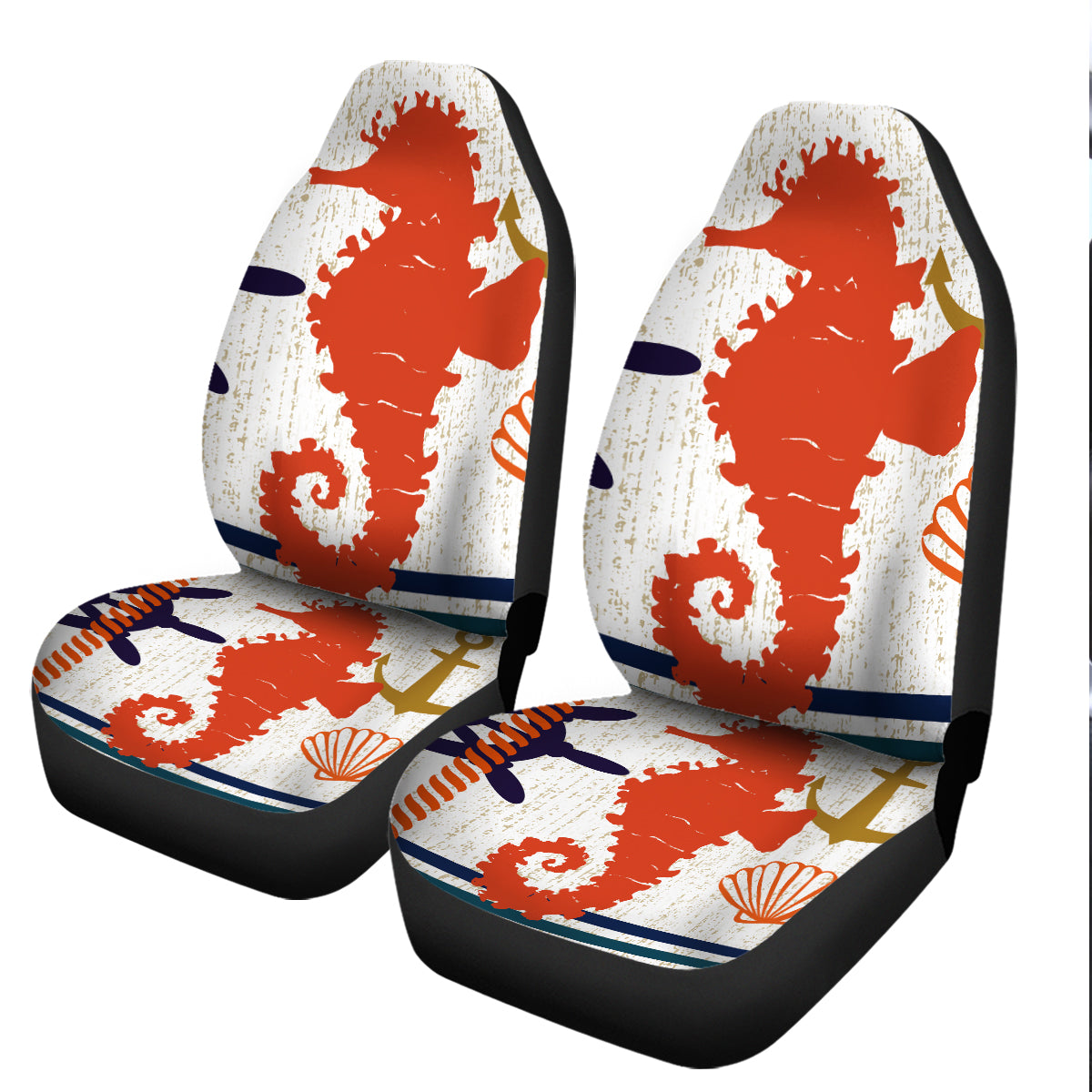 Beachy Seahorse Car Seat Cover