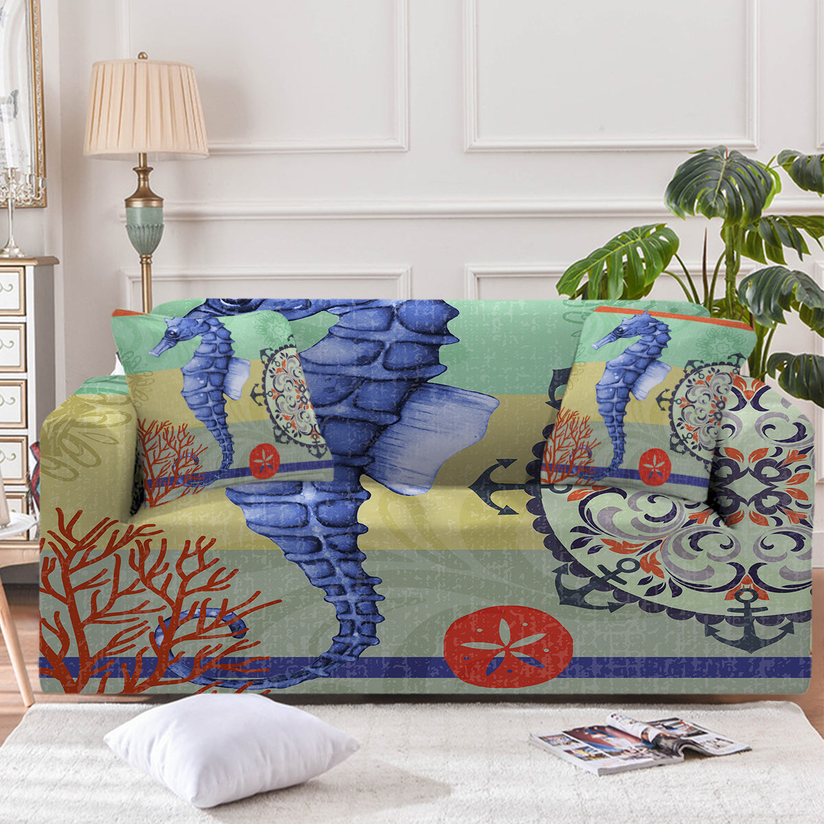 Seahorse Passion Couch Cover
