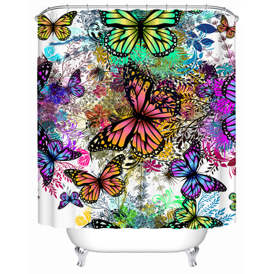 Tropical Butterflies Shower Curtain