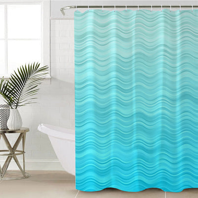 Waves of Blue Shower Curtain