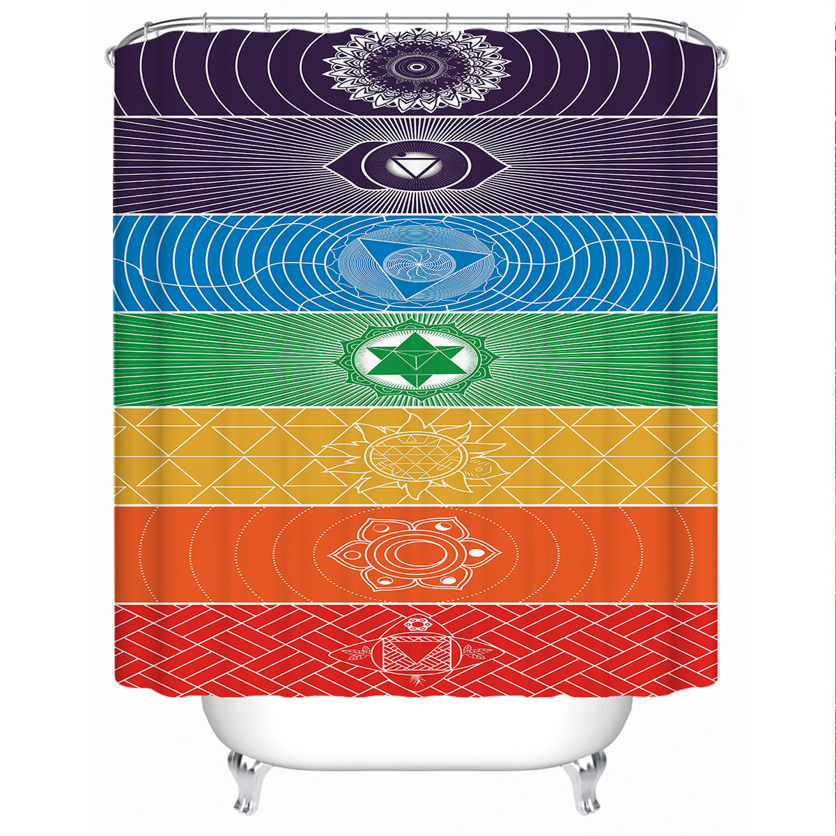 Chakra Yoga Shower Curtain