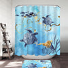 Golden Sea Turtle Bay Shower Curtain