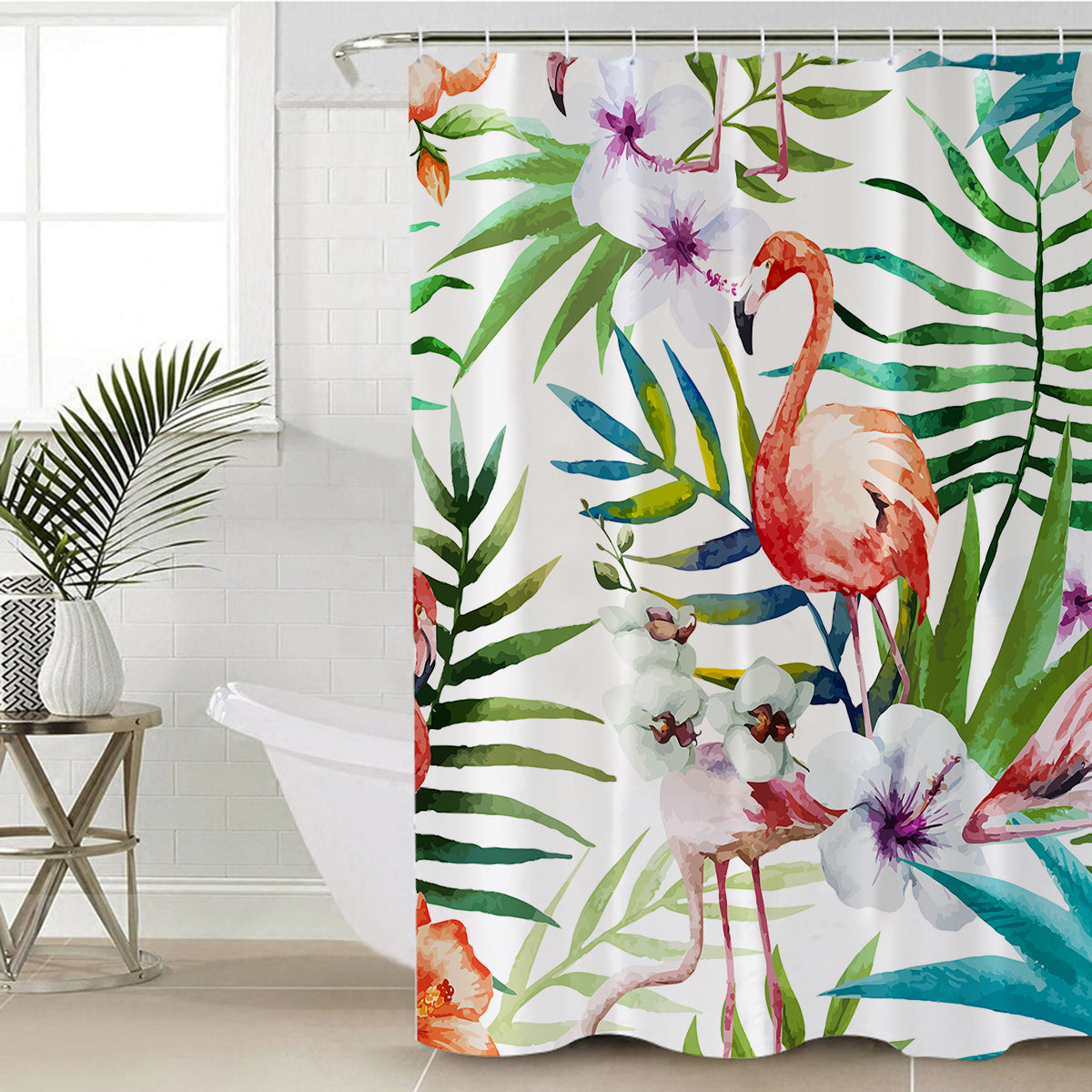 Flamingo Tropics Shower Curtain