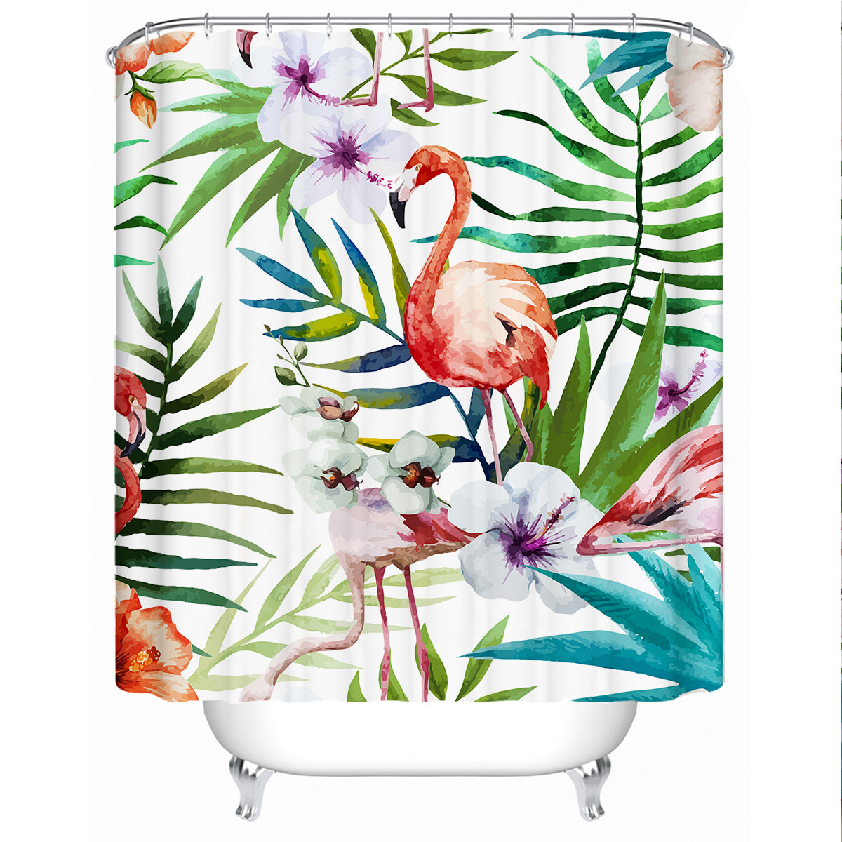 Flamingo Tropics Shower Curtain