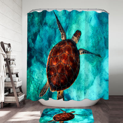 Sea Turtle Vibes Shower Curtain