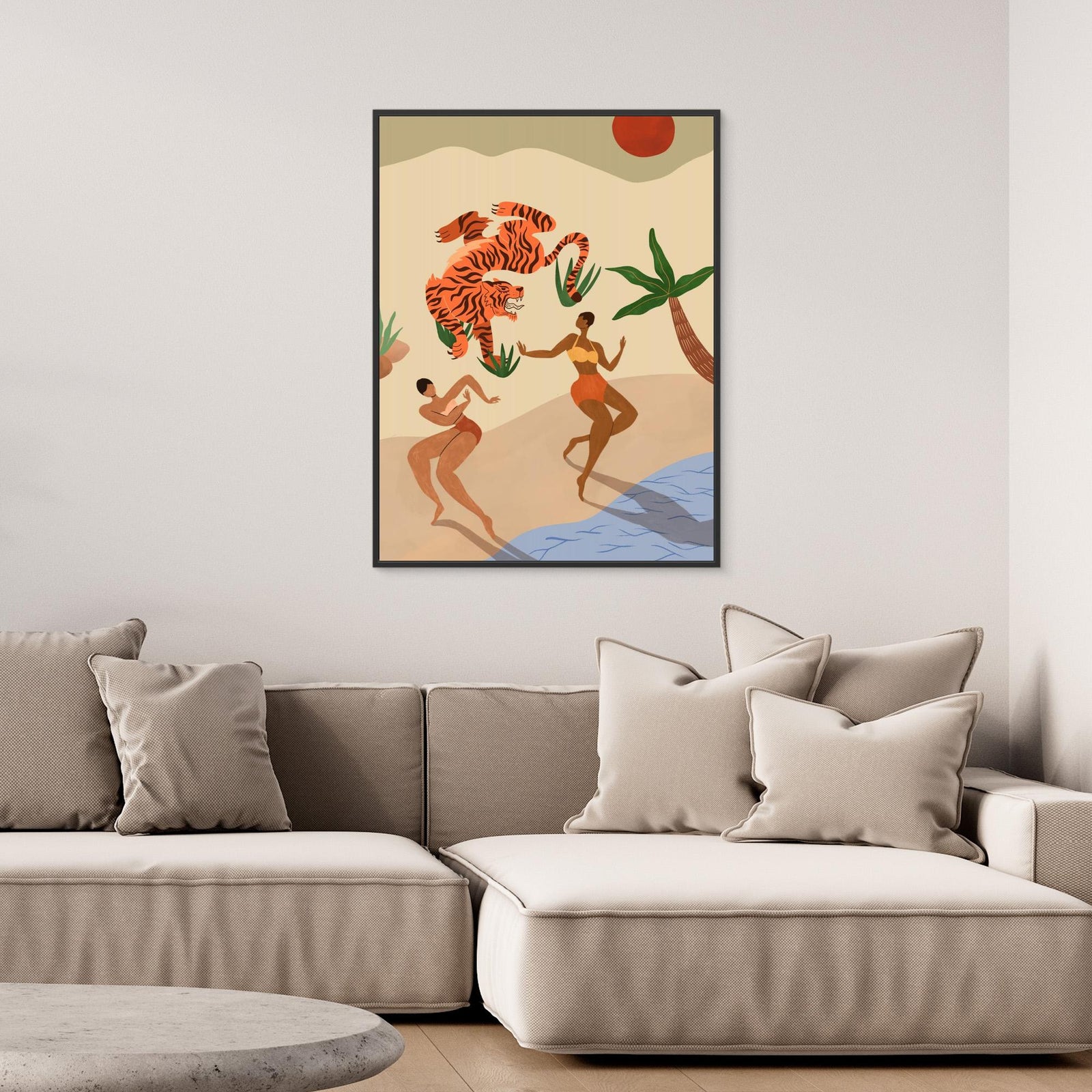 Canvas Print - Dancing Tiger by Arty Guava