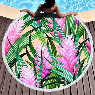 St. Lucia Island Round Beach Towel