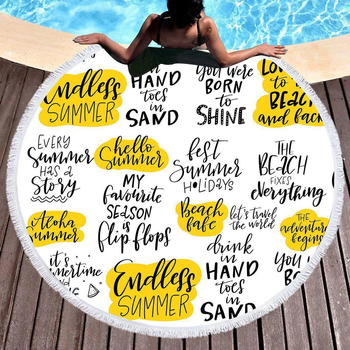 Summer Sayings Fun Beach Towel