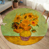 Van Gogh Sunflowers Round Area Rug