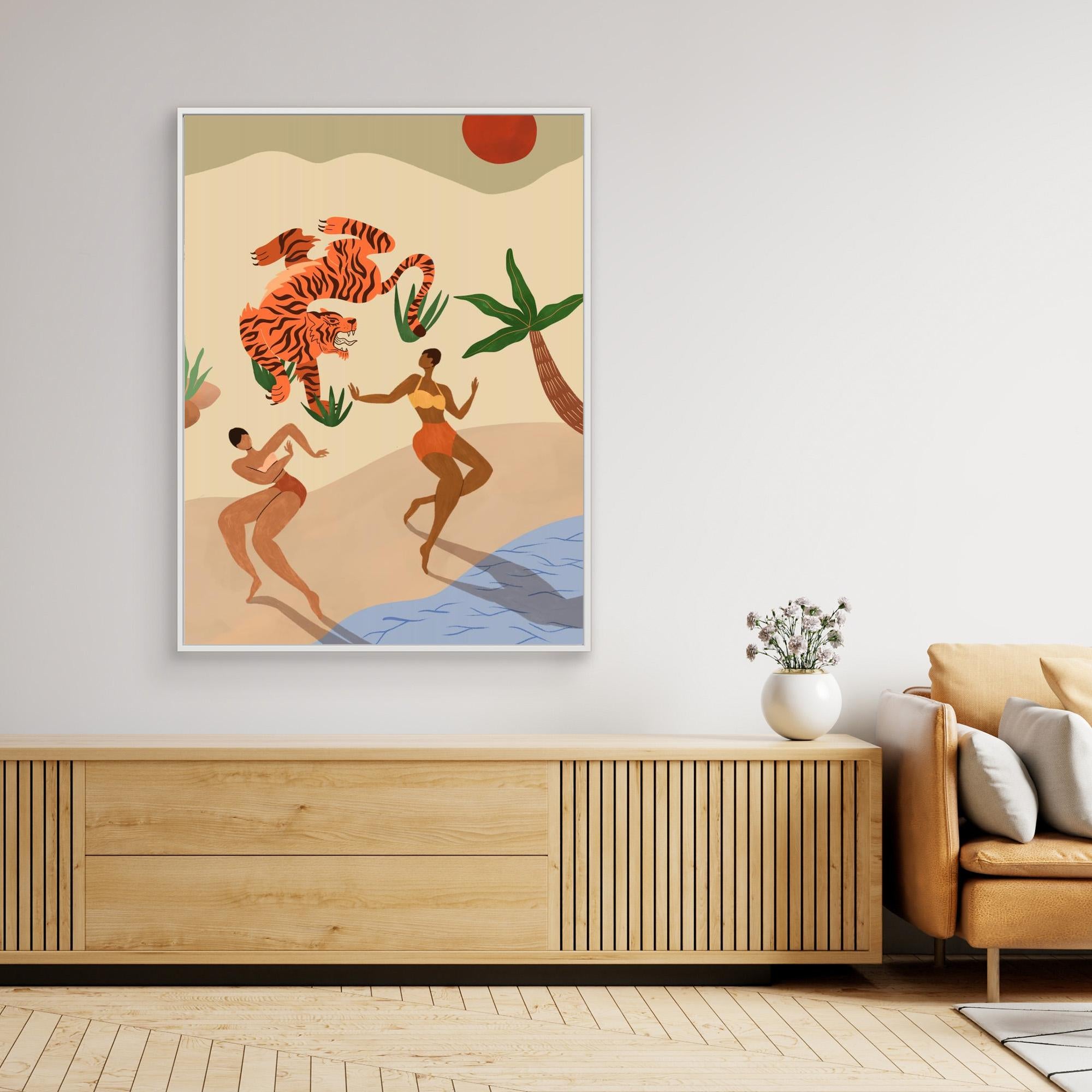 Canvas Print - Dancing Tiger by Arty Guava