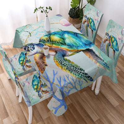 Dreamy Sea Turtle Chair Cover