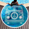 The Cool Bus Round Beach Towel