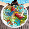 The Happy Mermaid Round Beach Towel