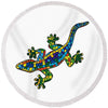 The Lucky Gecko Round Beach Towel