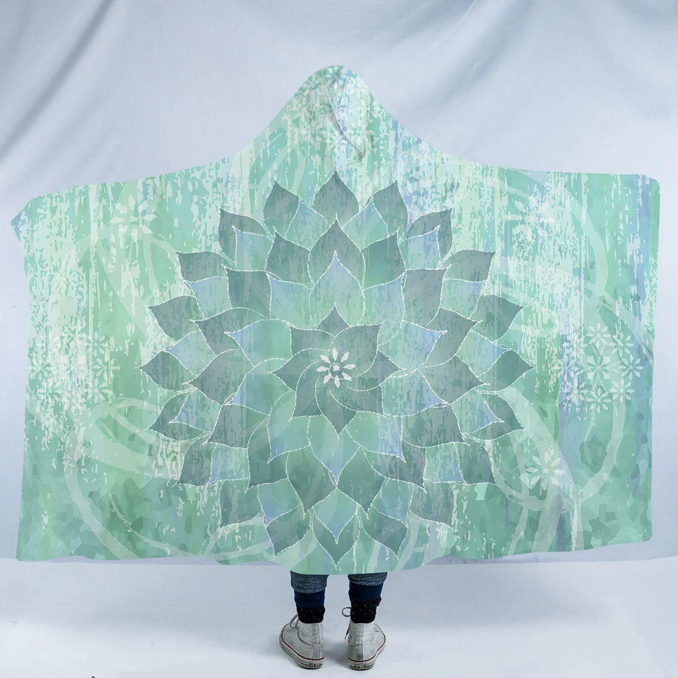 The Ocean Hues Cozy Hooded Blanket