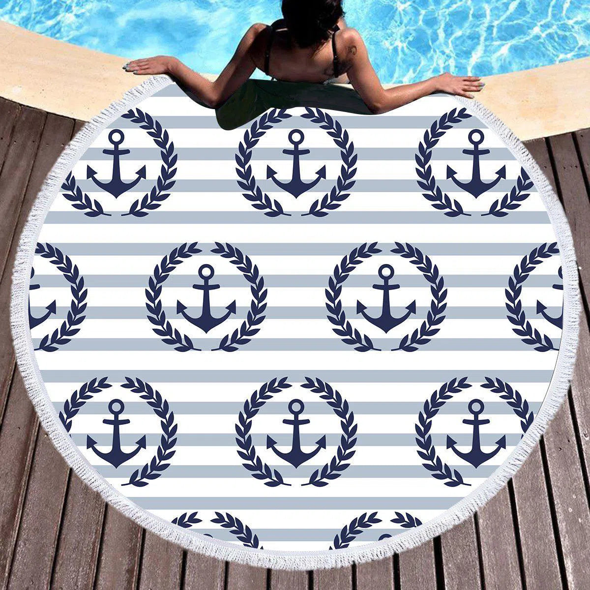 The Ocean Spirit Round Beach Towel