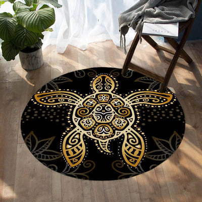 The Original Golden Turtle Round Area Rug