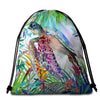 The Original Tropical Sea Turtle Drawstring Bag