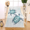 The Sea Turtle Twist Soft Sherpa Blanket