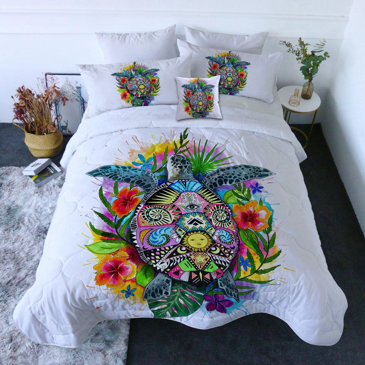 The Turtle Mystic Comforter with Shams and Pillow Cover