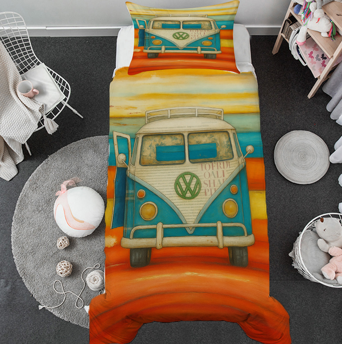 Vee Dub Sunset Toddler Bed Set