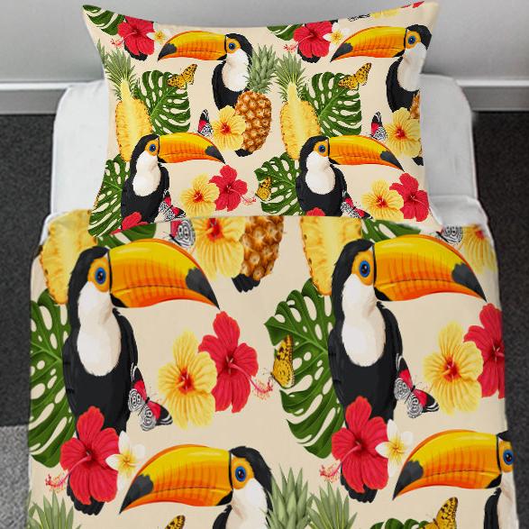 Tropical Toucan Toddler Bed Set