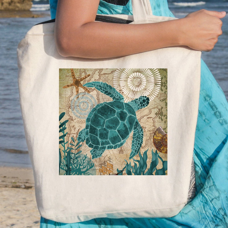 Sea Turtle Love Beach Tote