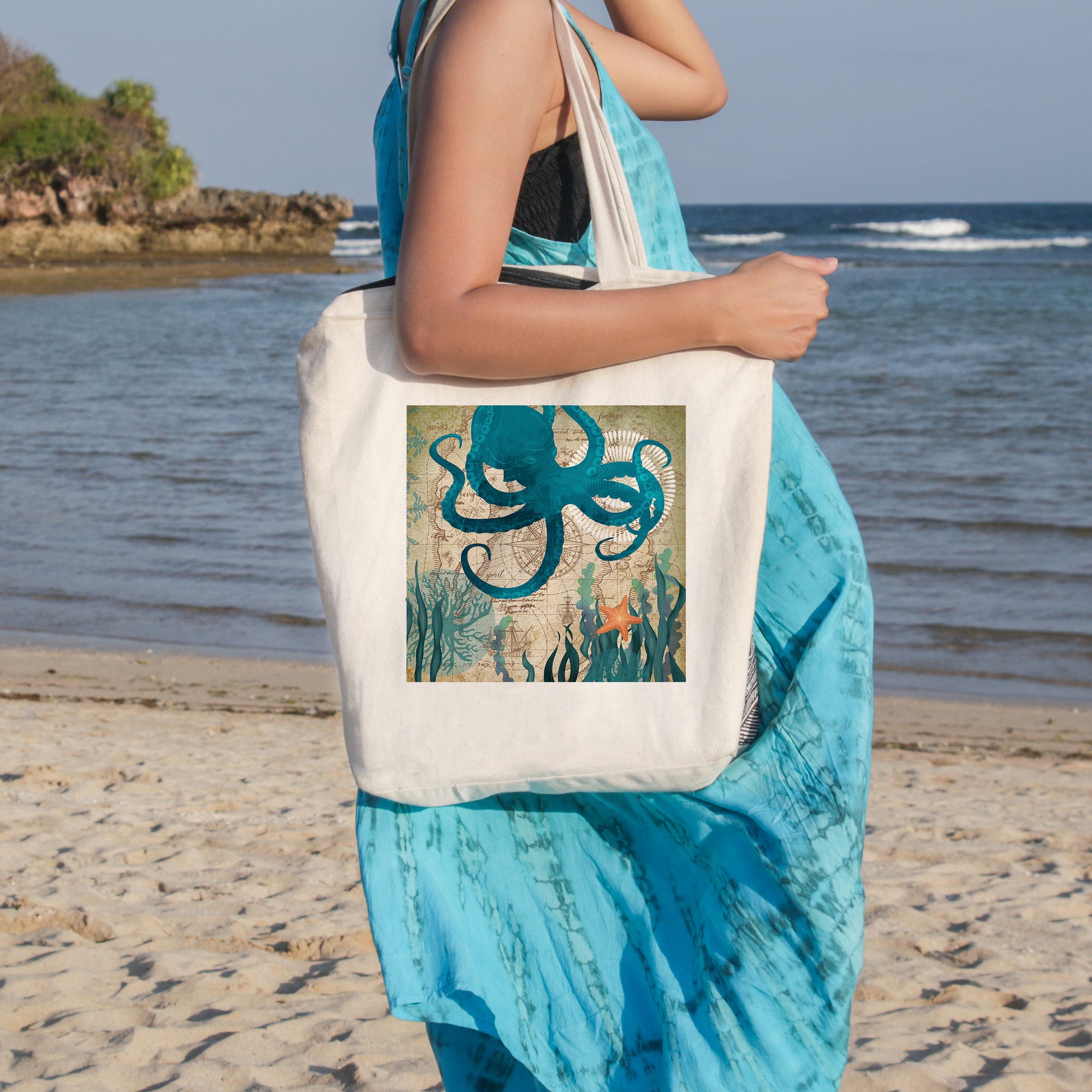 Octopus Love Beach Tote