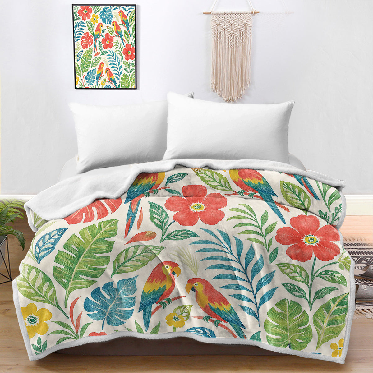 Classic Tropical Bedspread Blanket