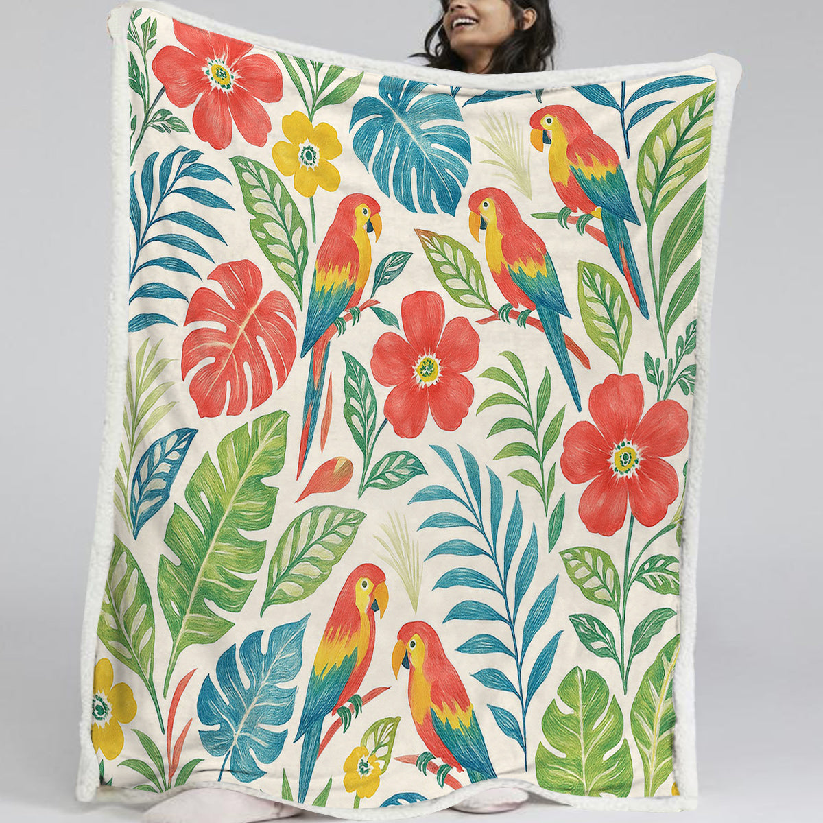 Classic Tropical Bedspread Blanket