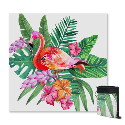 Tropical Flamingo Sand Free Towel